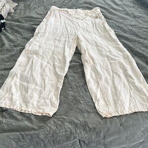 Halston Heritage Cream Linen Pants